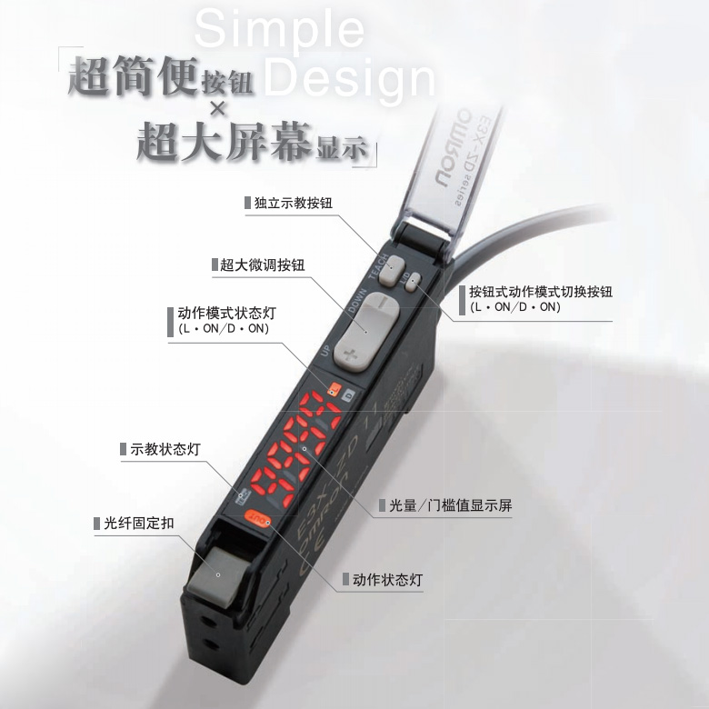 欧姆龙光纤放大器E3X-ZD系列